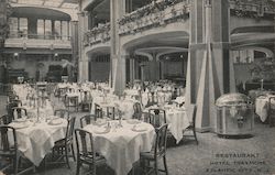 Restaurant, Hotel Traymore Postcard