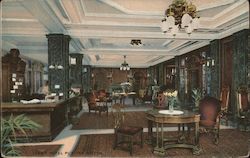 Lobby Hotel Puritan Postcard