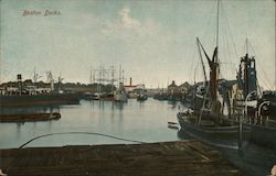 Boston Docks Postcard