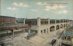 Forest Hills Elevated Station Postcard