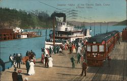 Steamer "Idaho" at the Electric Dock Coeur d'Alene, ID Postcard Postcard Postcard