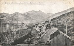 Passing a Freight near Summit, Great Northern Railway Postcard