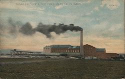 Sugar Factory & Beet Field Idaho Falls, ID Postcard Postcard Postcard