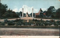 Entrance Tower Grove Park Postcard