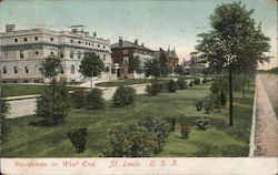 Residences in West End Postcard