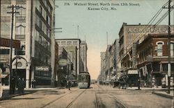 Walnut Street, North From 12th Street Postcard