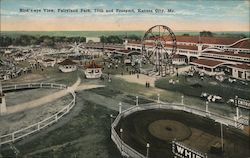 Birds-Eye View, Fairyland Park, 75th and Prospect Postcard