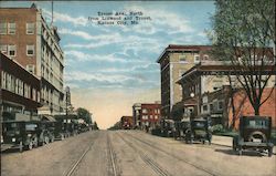 Troost Ave. North from Linwood and Troost Postcard