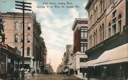 Felix Street, Looking West Showing White Way Postcard