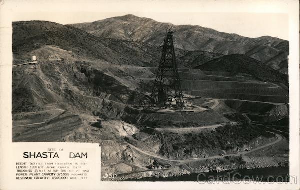Site of Shasta Dam Shasta Lake California