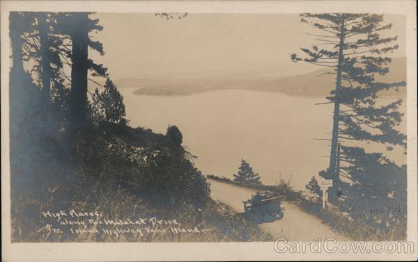 Along the Malahat Drive, Island highway. Vancouver Island BC Canada