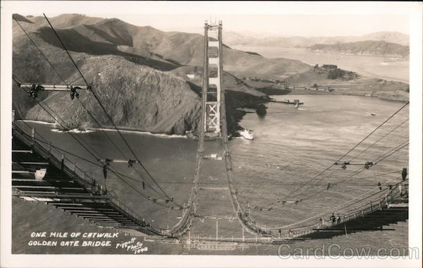 One Mile of Catwalk Golden Gate Bridge San Francisco California