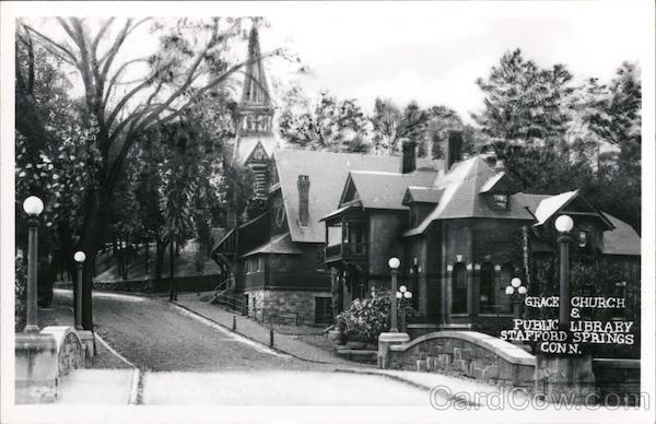 Grace Church and Public Library Stafford Springs Connecticut