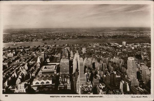 Western View from Empire State Observatory New York CIty