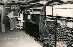 Coal Cars Dump Their Loads - Museum of Science & Industry Postcard