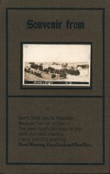 Souvenir from Sheldon - Don't Think You're Forgotten Postcard