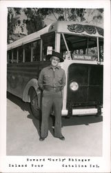 Howard "Curly" Ehinger Inland Tour Bus Santa Catalina Island, CA Postcard Postcard Postcard