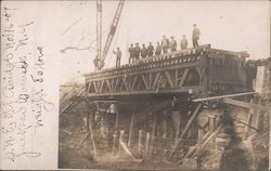 Central New England Railway Bridge, November 16, 1907 Jackson Corners, NY Postcard Postcard Postcard
