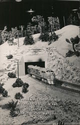 Super Chief Emerges from Tunnel, Museum and Santa Fe Model Railroad Postcard
