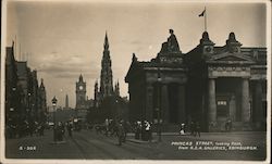 Princes Street, looking East from R.S.A. Galleries Postcard