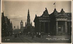 Princes Street, looking East from R.S.A. Galleries Edinburgh, Scotland Postcard Postcard Postcard