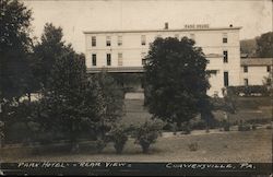 Rear View, Park Hotel Curwensville, PA Postcard Postcard Postcard