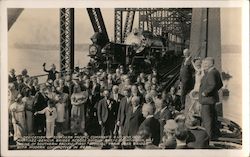 First Train over Southern Pacific Train Martinez-Benicia Bridge California Postcard Postcard Postcard