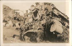 1932 Cloudburst on Caliente Creek, Tehachapi Pass Postcard