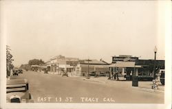 East 11 St. Gas Station, Cafe Tracy, CA Postcard Postcard Postcard