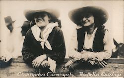 Champion Cowgirls Pendleton Round-up Oregon Postcard Postcard Postcard