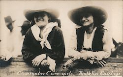 Champion Cowgirls Pendleton Round-up Postcard