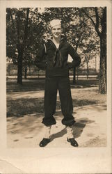 Navy Sailor in Uniform Postcard