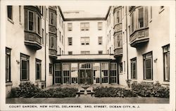 Court Garden, New Hotel Delaware 3rd Street Postcard