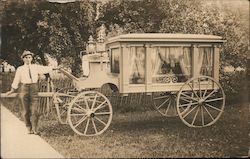 Horse Drawn Hearse Postcard
