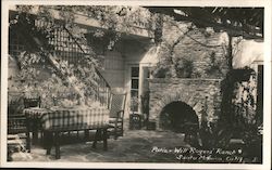 Patio - Will Rogers' Ranch Postcard