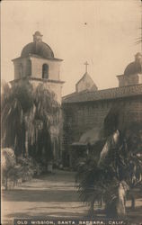 Old MIssion Santa Barbara, CA Postcard Postcard Postcard