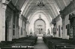 Interior of Carmel Mission Carmel-By-The-Sea, CA Postcard Postcard Postcard