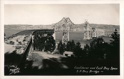 Cantilever and East Bay Span San Francisco Bay Bridge Postcard