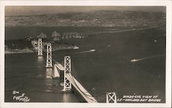 Bird's Eye View of S.F.-Oakland Bay Bridge Postcard