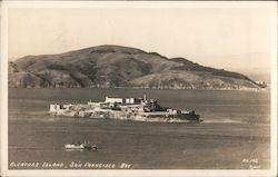 Alcatraz Island, San Francisco Bay California Piggott Postcard Postcard Postcard