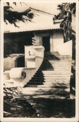 Classical Stairway, Bowers Memorial Museum Postcard