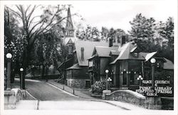 Grace Church and Public Library Stafford Springs, CT Postcard Postcard Postcard