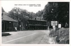 Post Office and H.G. Warner's Store Postcard