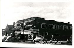 Glastonbury Center and Franklin's Pharmacy Postcard