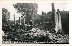 Flood Damage Kansas City, KS Postcard Postcard Postcard