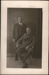 Man & WWI Sergeant, Paris Postcard