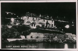 Cary Arms Hotel (Flood-lit) Torquay, England Devon Postcard Postcard Postcard