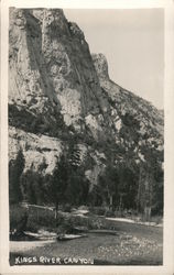 Kings River Canyon - Cliffs Trees Shore and River Postcard