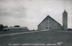 St. Mary's Church & Rectory Red Oak, IA Postcard Postcard Postcard