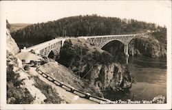 Deception Pass Bridge Oak Harbor, WA Ellis Postcard Postcard Postcard